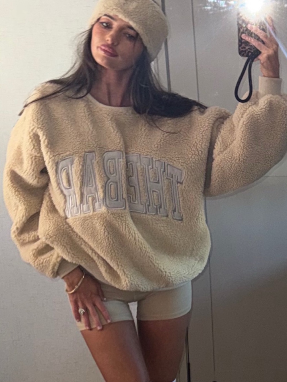 THE BAR teddy sweat shirt & teddy head band